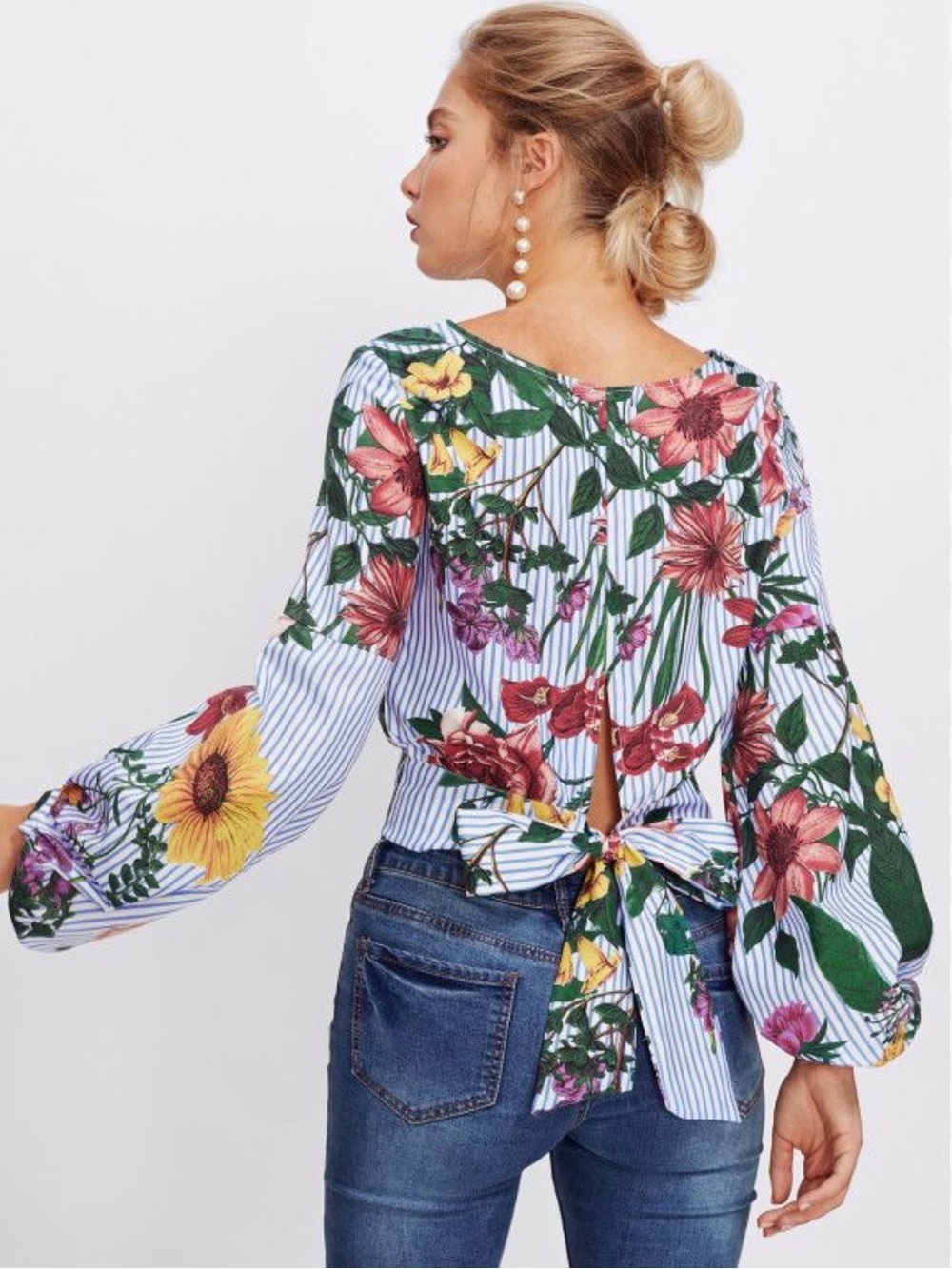 Floral Striped Blouse